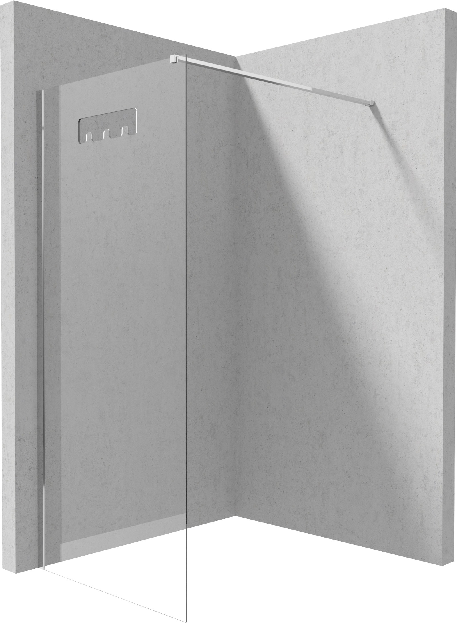 MOKKO Shower cabin, walk-in, 100 cm - chrome - KQM_030P - Deante